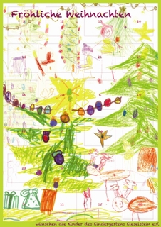 So sieht der Adventskalender des Kindergartens Kieselstein aus